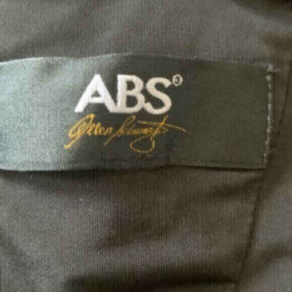 ABS Black Vintage Fitted Evening Formal Maxi Dress - Picture 13 of 16